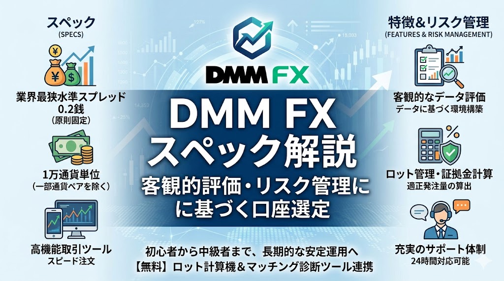 客観的評価】DMM FXの取引環境とスペック解説｜リスク管理に基づく口座